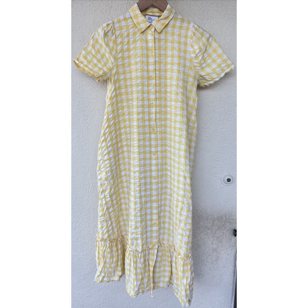 Lisa Marie Fernandez Target Yellow Gingham Button Front Dress XXS Tradwife Farm